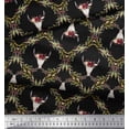 thumbnail image 3 of Soimoi Black Cotton Duck Fabric Floral & Cow Skull Head Damask Print Fabric by Yard 42 Inch Wide, 3 of 3