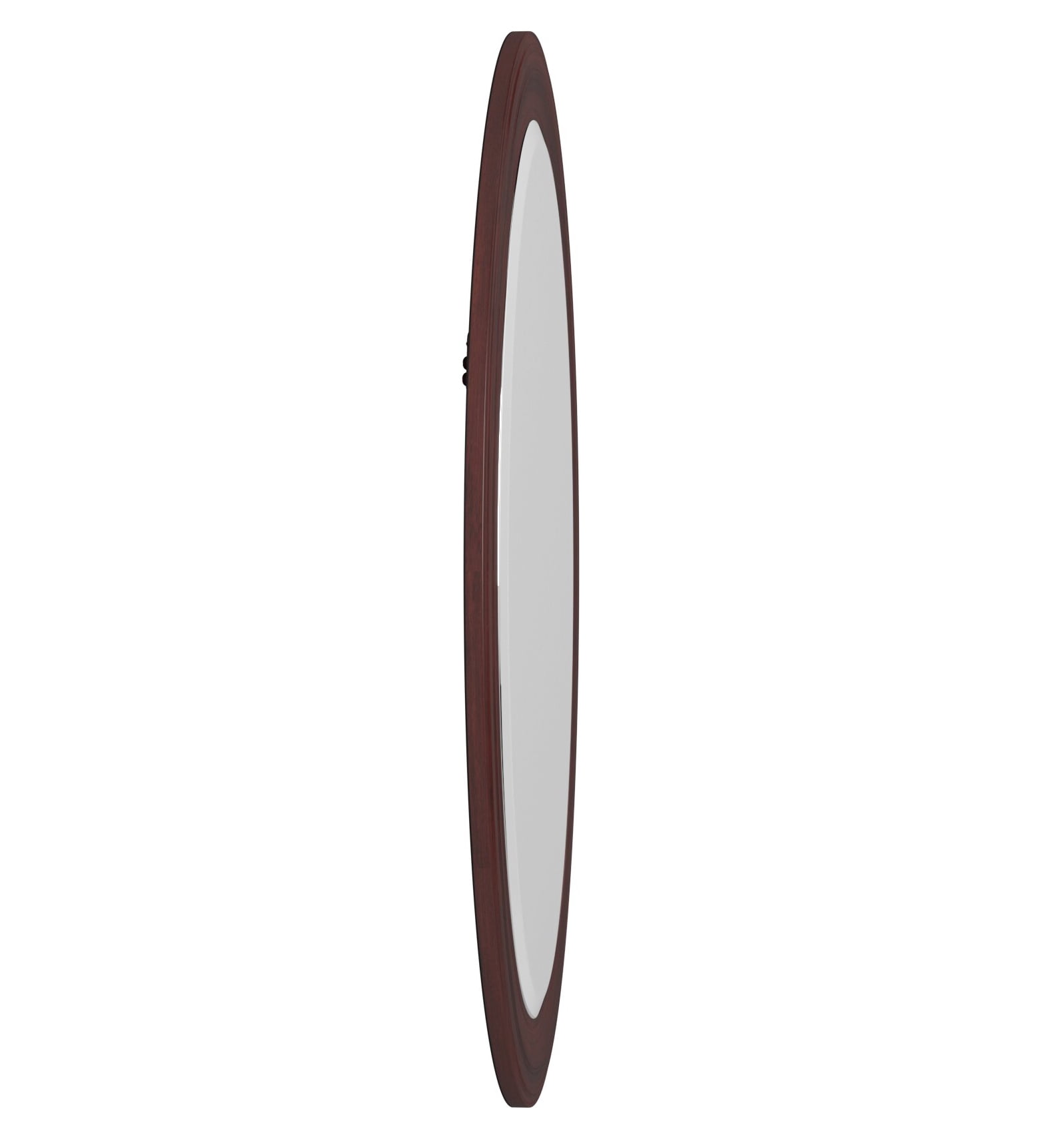 Tyler Dillon Oval Chocolate Brown Wood Framed George Wall Mirror