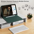 thumbnail image 5 of KVTVOU Keyboard Case for iPad A16 11 inch 2025 / 10th Generation 10.9 inch 2022, Detachable Wireless Keyboard Cover with Pencil Holder for iPad 11/10th Gen, Green, 5 of 9