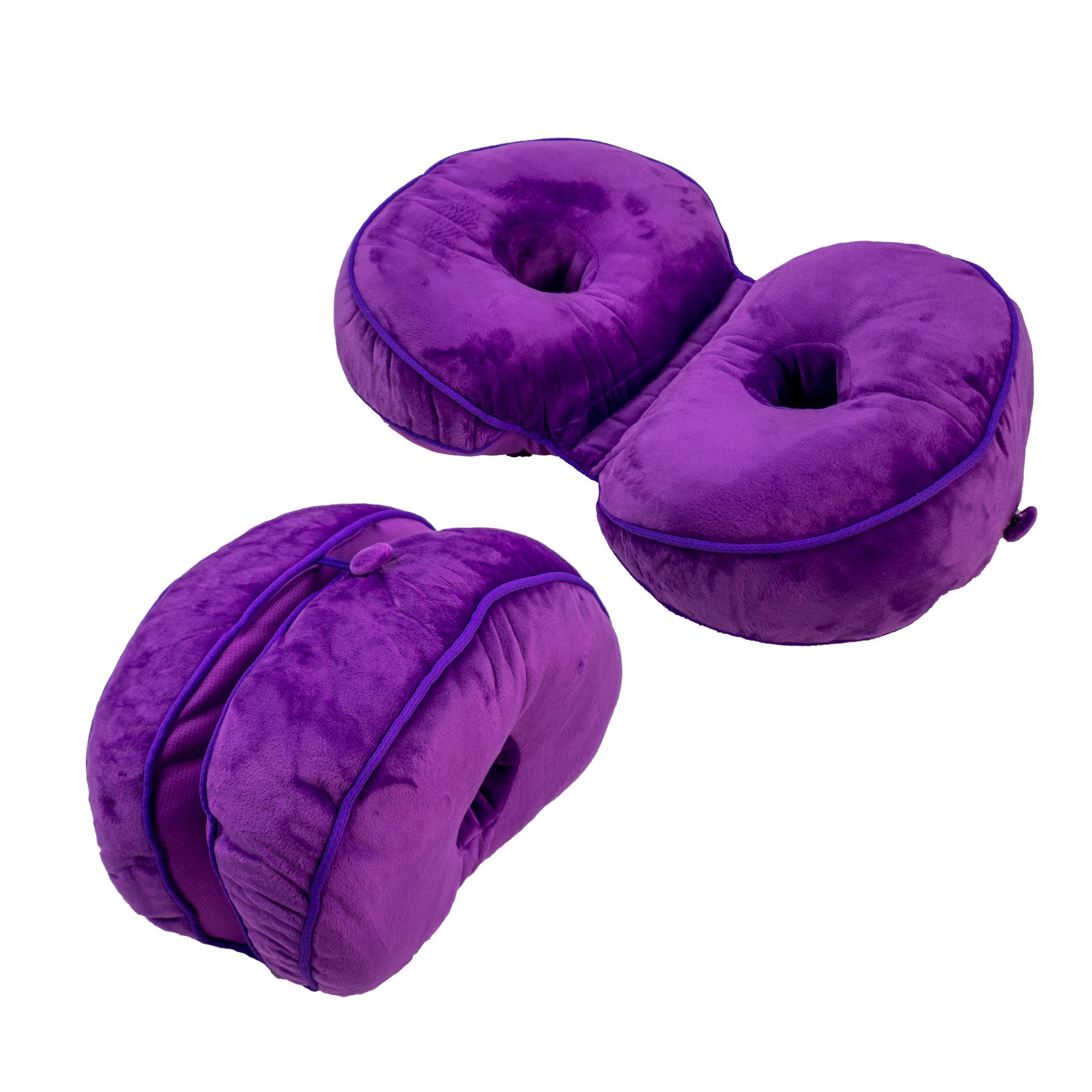 Dual Comfort Cushion Lift Hips Up Seat Cushion, Beautiful Buttocks Cushion Orthopedic Posture Correction Cushion for Relief Sciatica Tailbone Hip Pain Fits in Car Home Office - Purple