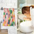 thumbnail image 7 of Yayeee 2 Pack Hand Towels for Bathroom 100% Cotton 16" x 28" Soft Absorbent Kitchen Towel, Pink Colorful Circles, 7 of 7