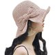 thumbnail image 4 of Sombrero de ala ancha plegable para el sol para mujeres y niñas, morado y rosa, 4 of 5