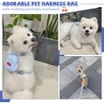 thumbnail image 2 of Dog Harness Backpack Cute Small Dog Vest Harness and Leash Set Plaid Soft Mesh Padded No Pull Puppy Harness Adjustable Cat Harness with Travel Food Carrier Bags for Teacup Extra Small Dog Cat, 2 of 7