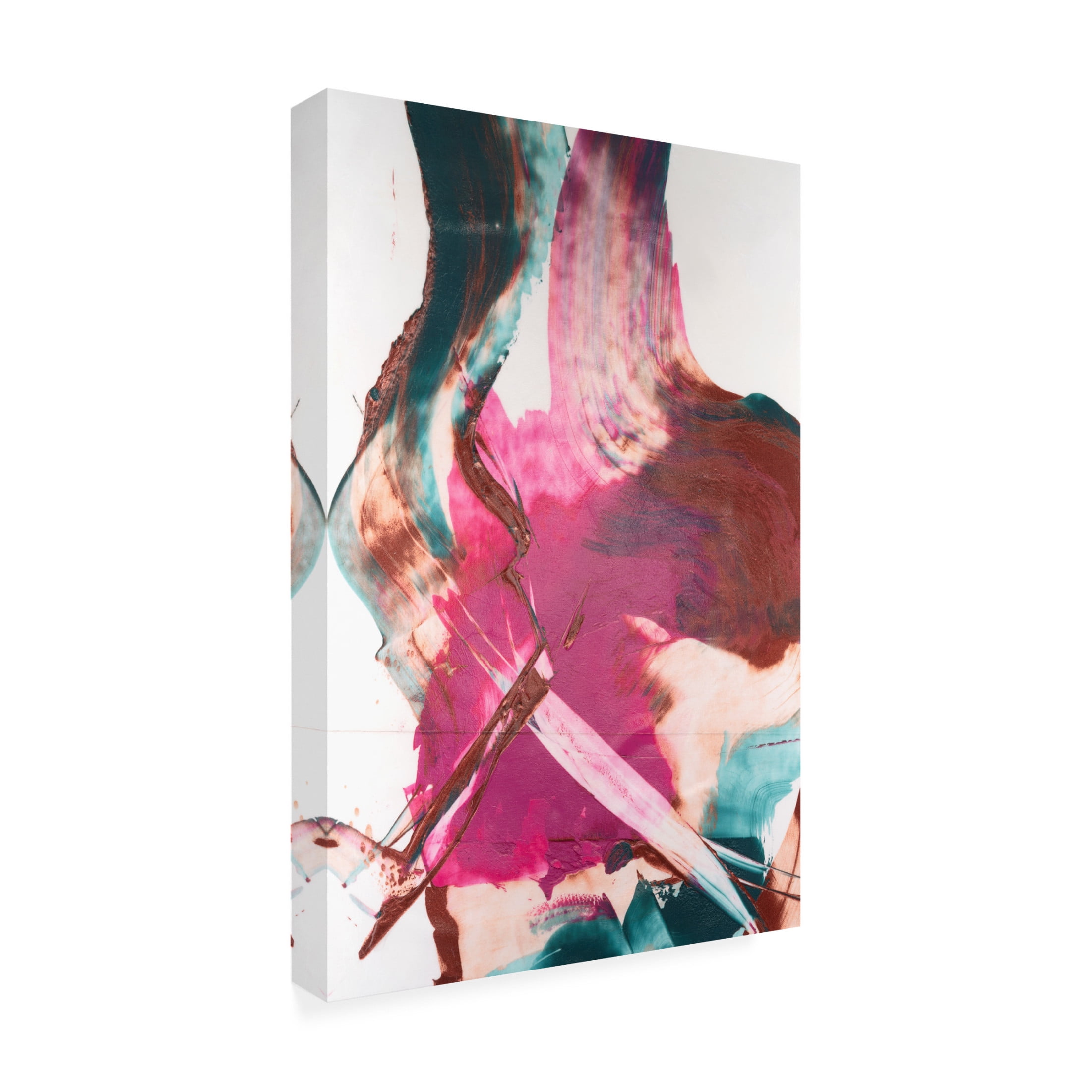 Canvas Wall Art - Ethan Harper 'Magenta and Patina V' Wall Art for Living Room, Bedroom, or Office Décor by Trademark Fine Art - 16 x 24 Inches