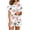 01 Black, variant on Fewfanhot Pajamas for Women Set Stylish Halloween Print Button Front Short Sleeve Top Shorts Pajama Set