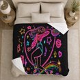 thumbnail image 5 of Roller Skating Neon Heart Art, Cozy Friendship Quote Scene, Warm Flannel Blanket for Living Room and Reading Nook, Art Lovers Friendship Gift, Fantasy Home Decor, 5 of 9