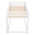 thumbnail image 5 of DreamBuck Bunk Bed Twin over Twin, Solid Wood Twin Floor Bunk Bed with Ladder, Safety Guard Rails, Heavy Duty Bunk Beds for Teens Adults, Space-saving, Noise-Free, White, 5 of 11
