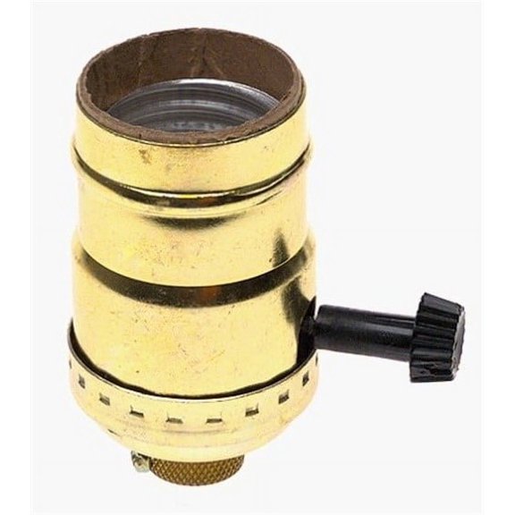 * Two Circuit Turn-Knob Socket, Brass (6/72)