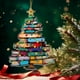 thumbnail image 1 of Adornos navideños, regalos navideños, libro, árbol de Navidad, decoración de pared, colgante de puerta, decoración festiva, hoja de arce., 1 of 8