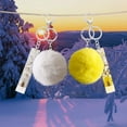 thumbnail image 4 of Sonducket Llavero anillo bola de peluche hebilla colgante llavero portátil soporte cartera bolso decoración llavero colgante para niñas Ropa, zapatos y accesorios Miscelánea Caqui Sonducket AP014384-04, 4 of 6