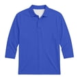 thumbnail image 5 of Sentuca Boys Polo Shirts 3/4 Sleeve Solid Color School Uniform Shirts Turn Down Collar Back to School Teen Top Size 14-15Y Blue, 5 of 8