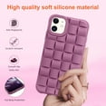 thumbnail image 3 of Compatible with iPhone 11 Case Cute 3D Weave Grid Design for Women Girls Soft TPU Silicone Phone Case Raised Bumper Corners Full Protective Case Cover for iPhone 11 6.1 inch (Purple), 3 of 13