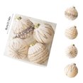 thumbnail image 3 of Yhmxh 4 Pcs Velvet Christmas Balls Set 3.14 inches Glitter Christmas Tree Ornaments Decoration Flocked Christmas Ball Xmas Balls Ornaments Xmas Tree Hanging for Indoor Outdoor Holiday Party Decor, 3 of 6