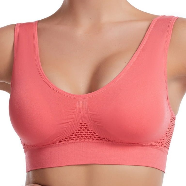 Sentmoon Sports Bras for Women Wireless Support Soft and Comfortable Women's  T-Shirt Bra for Womens, Feminine Breathable Comfy Corset Bras Push up Bras  for Women On-trend Low Spend 