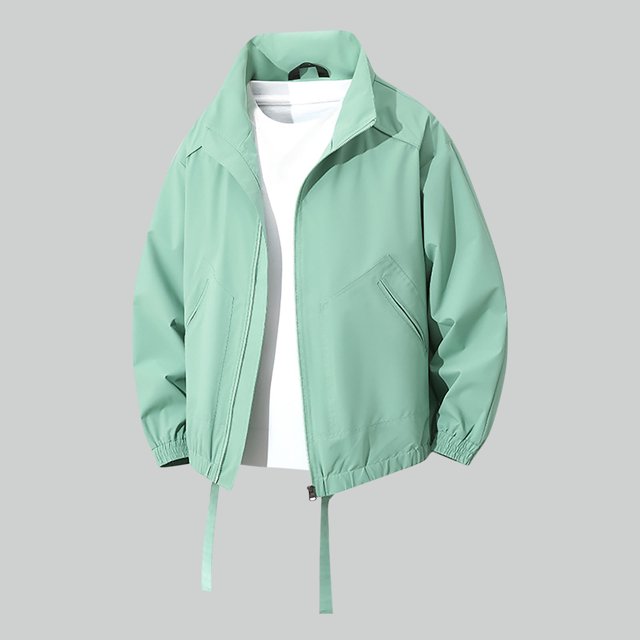 Blusa y camisa de manga larga con cuello vuelto para hombre, moda masculina, fina, color liso, manga larga, cuello, botón, bolsillo, abrigo grande, poliéster, parte superior