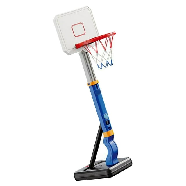 Pool Basketball Hoop Adjustable Height, Large Base, 54in Backboard, No. 3 & No. 6 Balls Included Summer Water Game Toy with 4 Hoops