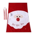 thumbnail image 3 of Feltree Christmas Red Velvet Drawstring Gift Bag with Santa Claus Embroidery Large 24x20x15 Inches for Holiday Gifts and Home Decor, 3 of 8