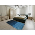 thumbnail image 5 of Ahgly Company Machine Washable Indoor Round Contemporary Deep-Sea Blue Area Rugs, 4' Round, 5 of 7
