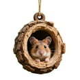 thumbnail image 2 of Dongrere Animals Christmas ornaments Hanging Acrylic Ornament with Loop - Ideal Holiday Gift for Home & Car Decorations, 2 of 9