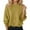Yellow, variant on Sweater for Women Solid Long Sleeve Crew Neck Knit Vintage Cozy Winter Sweaters Beige