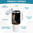 thumbnail image 4 of Cat Candles and Lambs 40 oz Tumbler with Handle Insulated&nbsp;Travel Mug&nbsp;Lid Straw Leak Proof Steel Vacuum Water Bottles Glasses Fits in Car Cup Holder, 4 of 7