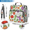 thumbnail image 2 of FORMRS Zipper Binder with Shoulder Strap 2-inch Ring 500 Sheet Capacity File Bag, Vegetables Pattern, 2 of 5