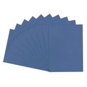 50Pcs Leather Texture Paper Binding Covers, Binding Presentation Covers, 8.5x11.5 Inches, 8 Mil 58 Lb, Dark Blue