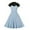 Light Blue, variant on YYDGH Women's Retro 1950's Cocktail Dress Audrey Hepburn Vintage Dresses Mock Neck Floral Lace Rockabilly Swing Prom Evening Gown Pink M