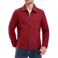 thumbnail image 4 of CHAQUETA CASUAL DE LARGO MANGA CON SOLAPA Y CREMALLERA COMPLETA PARA HOMBRE XL ROJA, 4 of 6