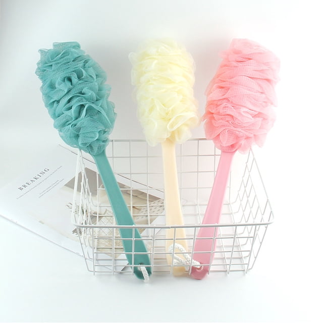 Paquete de 3 limpiadores de espalda ShuxiuWang cepillo de esponja de lufa para exfoliación corporal