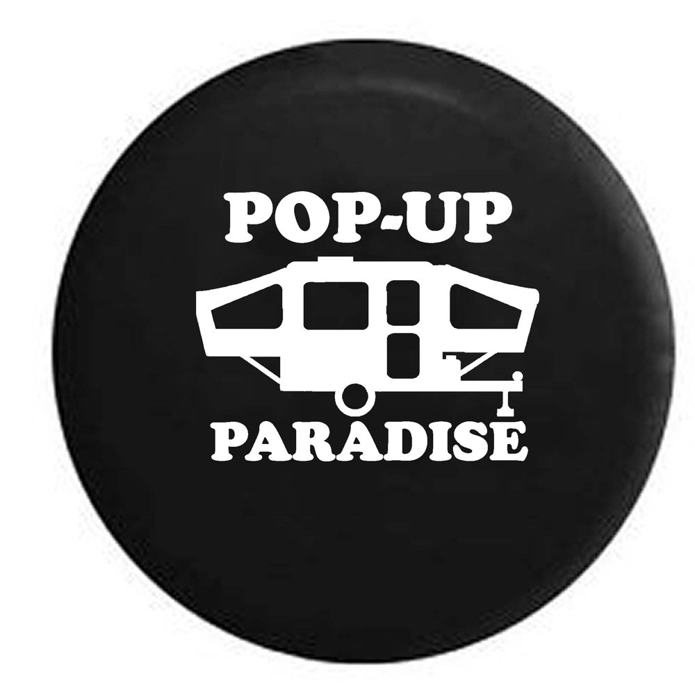 PopUp Paradise Popup Camper Spare Tire Cover Vinyl Black 29 in