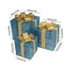thumbnail image 3 of Juego de 3 Cajas Navideñas con Iluminación Led, Adornos Metálicos para Regalos | Decoración Navideña Impermeable para Exteriores | Cajas de Regalo Iluminadas En Plateado, Rojo y Azul | Iluminación pa, 3 of 6