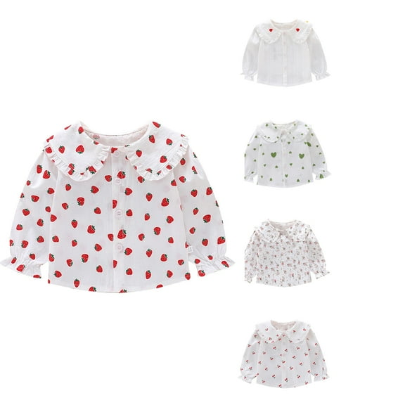 Ahuyic Toddler Kids Loose Top, Casual Long Sleeve Blouse For Autumns And Winter, FashionGirl' Casual Long Sleeve PrintingTops Turndown Shirt