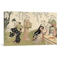 thumbnail image 1 of ARTCANVAS An Outing In Spring Canvas Art Print by Torii Kiyonaga - Size: 40" x 26" (1.50" Deep), 1 of 9