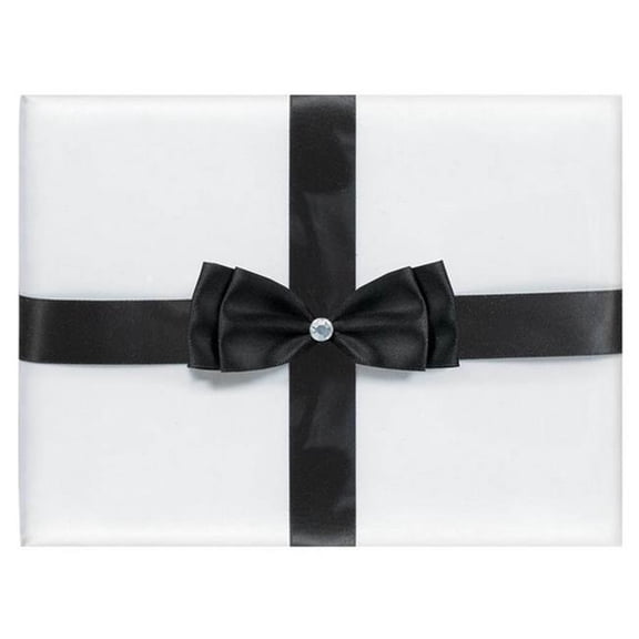 Amscan 440018 Guest Book White With Black Bow