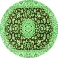 thumbnail image 1 of Ahgly Company Indoor Round Medallion Green Traditional Area Rugs, 5' Round, 1 of 1