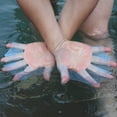 thumbnail image 4 of Guantes acuáticos Guantes de natación Palmeados Guante para adultos Natación Paleta de mano Aletas de natación para snorkel (L), 4 of 5