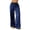 Blue, variant on DeHolifer Womens Wide Leg Pajama Pants Plaid High Waisted Lounge Bottoms Soft Sleepwear Drawstring Trousers Green L