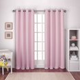thumbnail image 3 of Exclusive Home Textured Woven Room Darkening Blackout Grommet Top Curtain Panel Pair, 52"x108", Dove Grey, 3 of 9