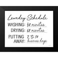 thumbnail image 2 of Lettered And Lined 14x12 Black Modern Framed Museum Art Print Titled - Laundry Schedule, 2 of 5