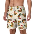 thumbnail image 2 of Uemuo Boho Chicken Pattern Mens Swim Trunks Quick Dry Board Shorts with Mesh Lining, Stretch Beach Shorts Quick Dry No-Chafing Board Shorts-Large, 2 of 9