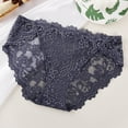 thumbnail image 4 of Panties for Women,European Border Lace Briefs for Women Close Fitting Comfortable Thin Cut Out Design Everyday Underwear,Womens Underwear,Blue,S, 4 of 4