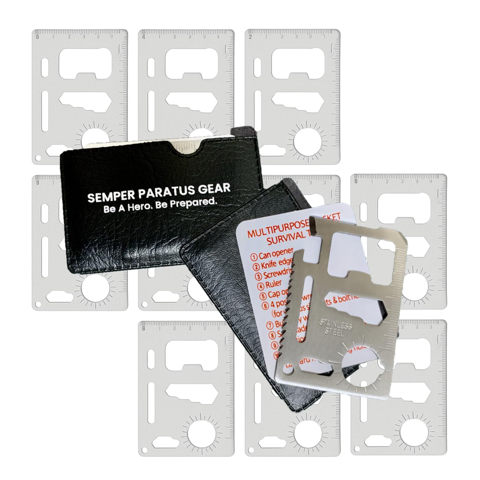 14-in-1 Multitool Wallet Card 10-Pack – Corporate & Team Gifts