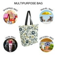 thumbnail image 7 of FORMRS Womens Canvas Tote Bag with Zipper Inner Pocket Shoulder Handbag, Light Floral, 7 of 7