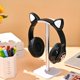 thumbnail image 2 of KERHAND Auriculares Bluetooth con cancelación de ruido para niños, auriculares plegables para gato con oreja con luz LED, auriculares con oreja de gato para niños pequeños con micrófono/tarjeta TF, au, 2 of 5