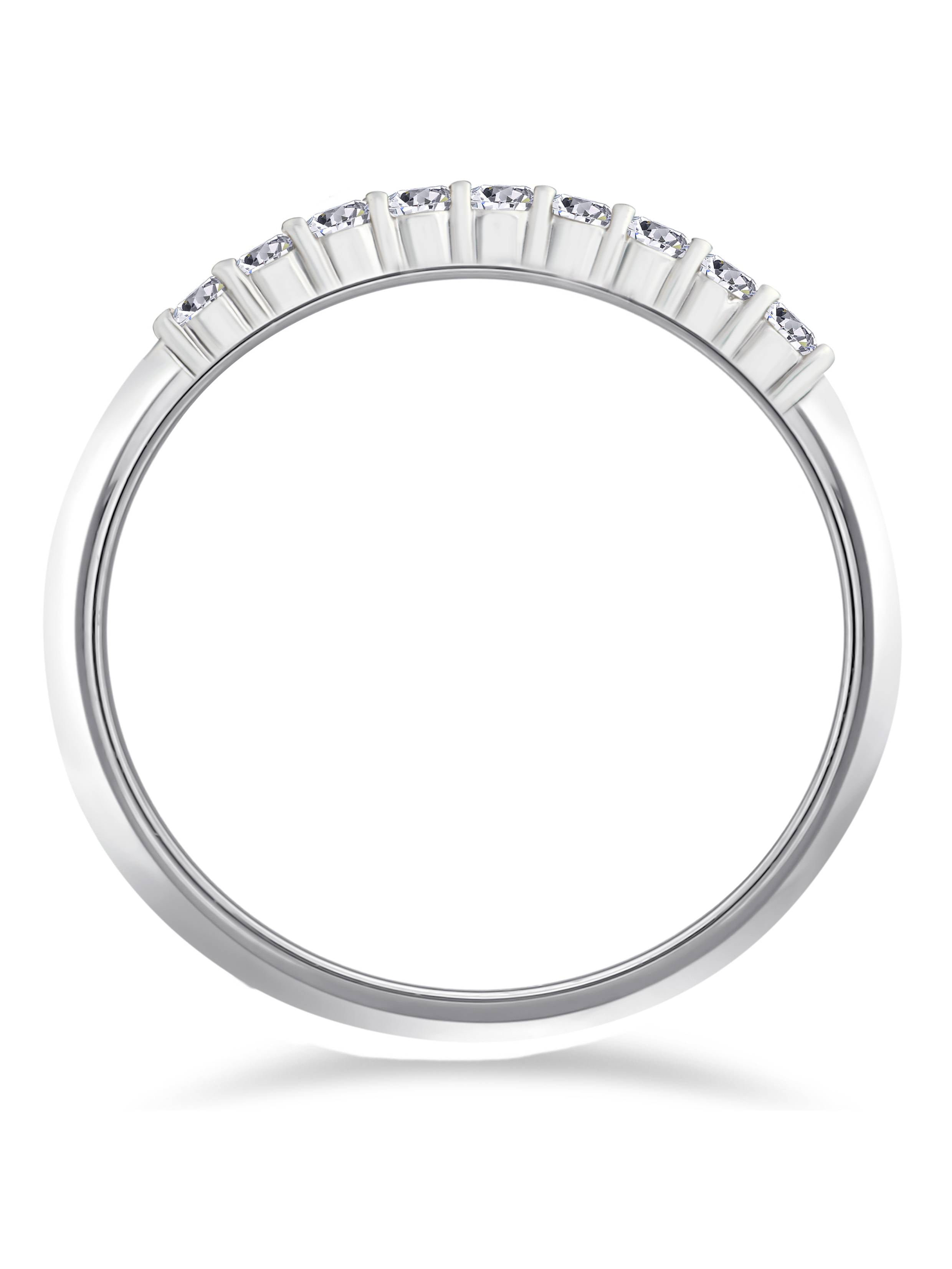 1//4ct 14K White Gold Diamond Wedding Stacker Guard Ring