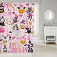 thumbnail image 2 of Manfei Halloween Ghost Print Shower Curtain 72Wx84L,Ghost And Pumpkin Bathroom Shower Curtain, 2 of 5