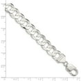 thumbnail image 2 of Sterling Silver 11.9mm Concave Beveled Curb Chain Necklace Size 20, 2 of 7