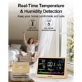 thumbnail image 6 of 16 in 1 Air Quality Monitor Indoor Detects, CO2 Tester for CO2, TVOC, PM2.5, PM1.0, PM10, HCHO, Temperature Humidity AQI & Time, 2500mAh Battery Powered, LED Display, Auto Alert for Car, Office, Home, 6 of 10