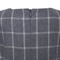 thumbnail image 4 of Little Girls Grey Plaid Pattern Short Sleeve Wool Classic Dress 4/5, 4 of 7